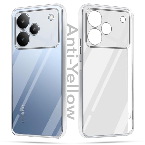 Image of Jkobi Lifetime Anti-Yellow Clear Back Cover Case for Realme P4 (Sleek Hard Crystal | Shockproof and Camera Protection)