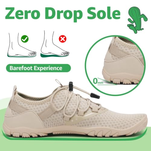 Image of SAGUARO Water Shoes for Women - Barefoot Quick-Dry Aqua Sock, Lightweight, Breathable for Swimming, Beach and Outdoor Activities Size 5.5-10.5