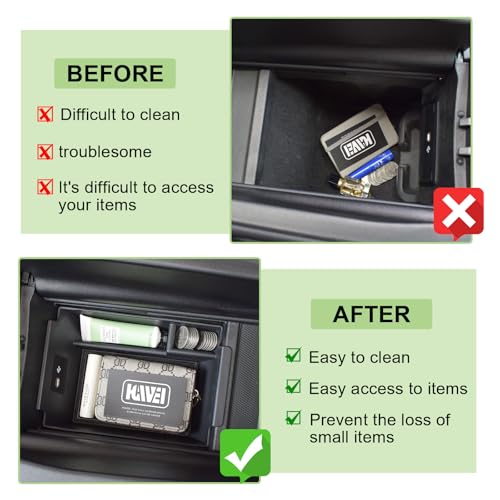 HGWEI Center Console Organizer Compatible with 2020-2026 Mercedes Benz GLE 350 450 580 AMG 53 63S Accessories, GLS 450 580 AMG 63 Armrest Storage Box Insert Tray (Not Fit with Cool Box) by HGWEI - Image 5