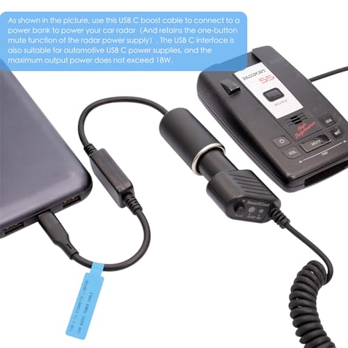 Adaptador USB C a encendedor de coche de 12V y 18W con cable conversor de 30 cm 5