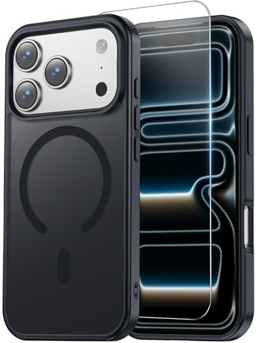 Image of Temdan for iPhone 17 Pro Max Case with Screen Protector Black