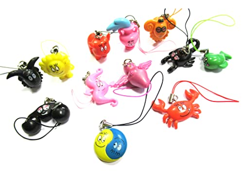 Personaggi del famoso cartone Generico Set Completo 12 Mini FIGURE 3cm Collezione BARBA ZODIACO Oroscopo segni zodiacali Astrologici dangler con laccetto - Barbapapa