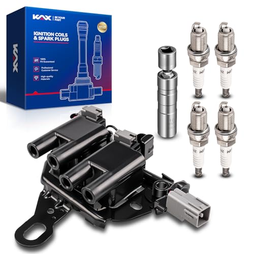 Image of KAX Ignition Coils & Spark Plugs Set Fit for Elantra 2007-10, 2011-12 2.0L | (w /tool) Soul 2010-2011 2.0L UF419