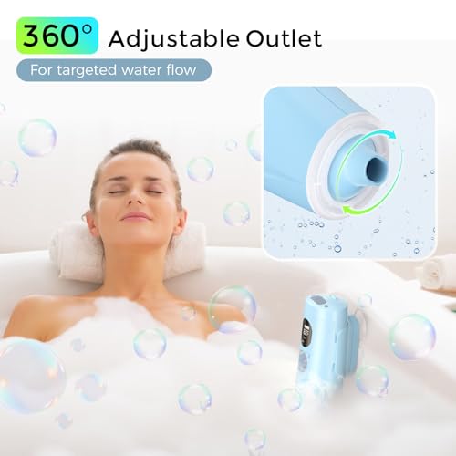 image for ZYAOW Bath Jets for Tub Bath Jet/Bubble Mode Portable Spa Rechargeable