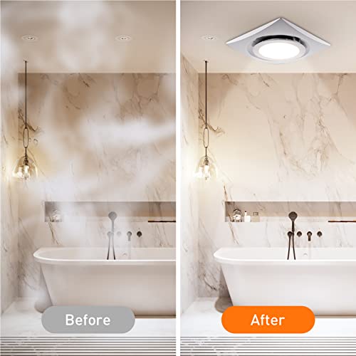 Bathroom Exhaust Fan With Led Light Ultra Quiet 1.0 Sones Ceiling Mount Exhaust Ventilation Fan 110 Cfm For Home Bathroom Office Hotel #TOP3