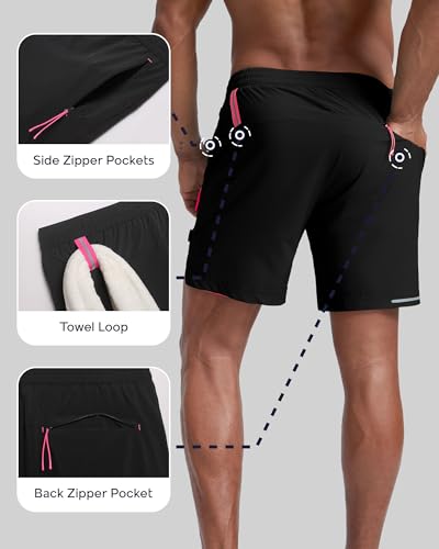 Image of maamgic Men's Athletic Running Shorts with Liner Ultra Lightweight Workout Shorts 5 inch / 7 inch
