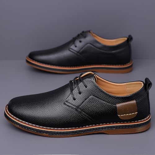 Men's Comfortable Stylish Oxford Shoes Casual Lace Up Walking Business Driving Dress Shoes2