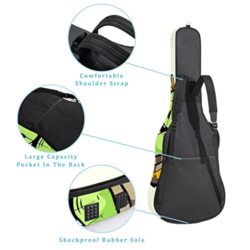 Housse imperméable pour guitare acoustique avec double bandoulière et poche Bleu ananas, Multicolore 07, 42.9×16.9×4.7… - Les Beatles, Paul McCartney, John Lennon, RIngo Starr, George Harrison Housse imperméable pour guitare acoustique avec double bandoulière et poche Bleu ananas, Multicolore 07, 42.9x16.9x4.7… – Image 4