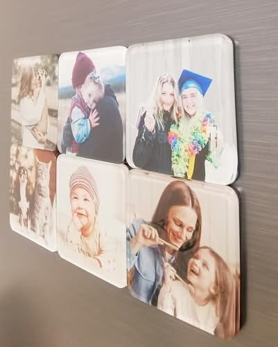 Image of Custom Magnets for Fridge with Picture, Personalized Photo Gifts for Family Members, 4th of July Home Decoration Photo Refrigerator Magnets Office and Kitchen, Door(2 PCs)