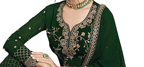 Image of Miss Ethnik Women's Black Faux Georgette Straight Kurta Palazzo & Dupatta Set