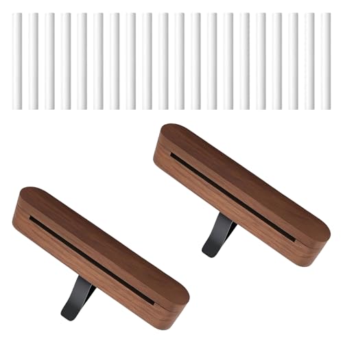 2 Pcs Car Air Fresheners Vent Clip, Wooden Car Air Freshener Diffuser With 20 Refill Sticks, Personalised Air Freshener Clip for Cars Office Home, Car Air Fresheners for Women Men, Black Waln