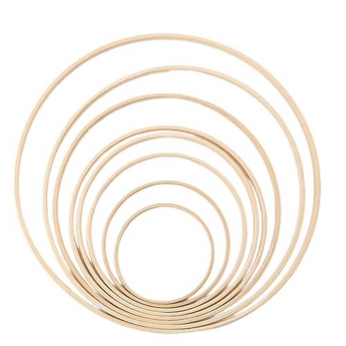 Xanorrg 9 Uds. Aros Florales De Bambú Atrapasueños Anillos Artesanales Aros Anillos Ideales para Boda