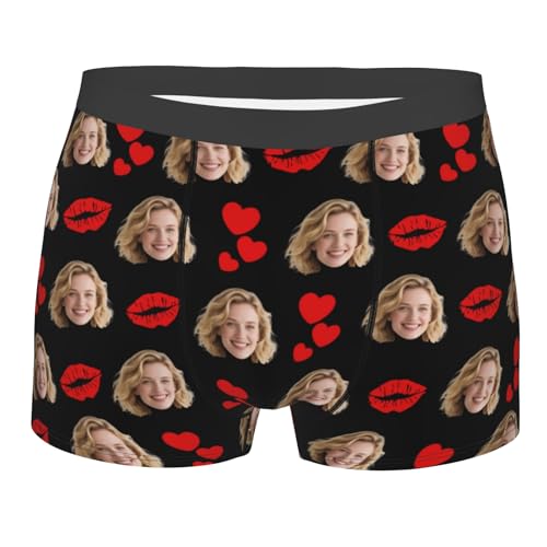 Custom Boxers Underwear for Men Personalized Boxers with Face on Them Customized Valentines Day Birthday Gift for Boyfriend