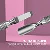 Staleks Beauty & Care Manicure Pusher 30 Type 2 Rounded Pusher and Straight Blade Dual-Sided Stainless Steel Tool