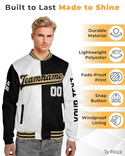 Custom Varsity Jacket - Personalized Baseball Bomber Letterman Jackets for Men, Women, and Youth Add Name, Number, Logo, Text2