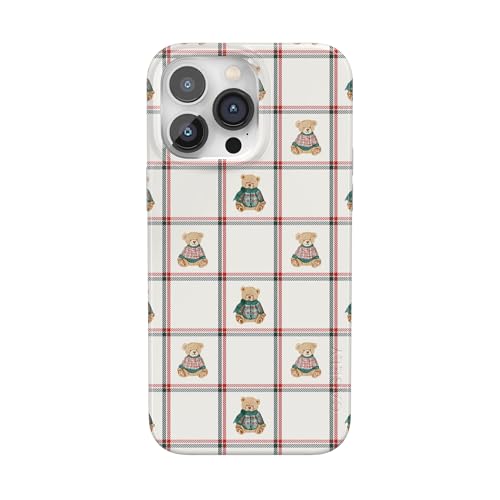 Casely iPhone 14 Pro Case | Bear Hugs | Teddy Squares | Compatible with MagSafe | Classic Ultra Slim Design