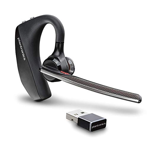 Plantronics Voyager 5200 UC (Poly) Bluetooth Single-Ear Headset with Noise Canceling for PC/Mac, Teams, Zoom & More (Renewed)