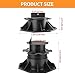 Fardtry 6 Pcs Joist Support Pedestals, Adjustable Plastic Pedestal Pavers Raising from 2-3/8