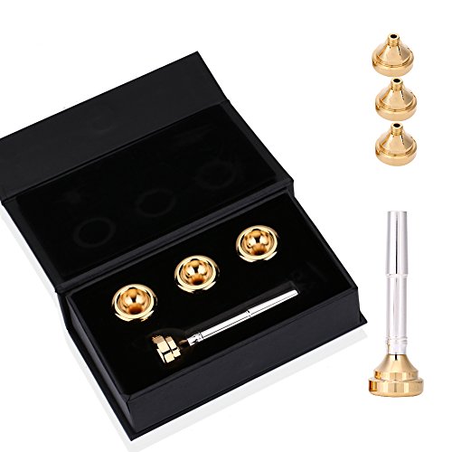 Conjunto De Bocal De Trompete Bocal De Trompete De Bronze Com Caixa De Armazenamento Acessório De In