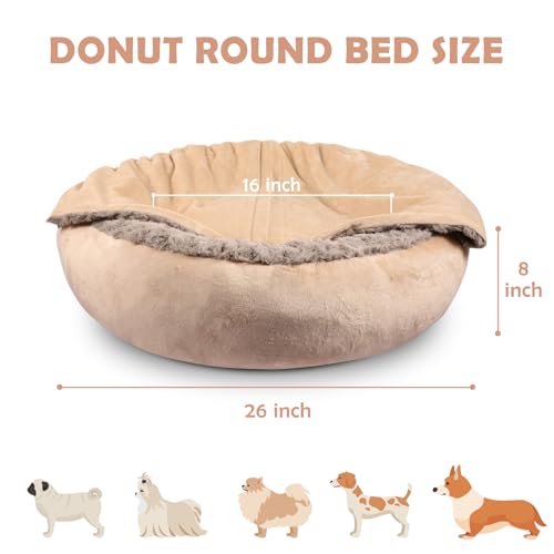 Lit de luxe pour chien JOEJOY 66cm avec couverture intégrée - 6