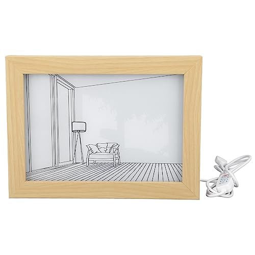 Pwshymi LED Light Painting Wall Decor, 3 Color Adjustable Acrylic Light Plate with USB Plug in for Living Room Bedroom (Small Size 47.2 X 47.2in)