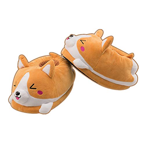 Fortuning's JDS® Shiba Inu Accueil Pantoufle Polaire Corail Dessin animé Corgi en Forme d'animal Unisexe Cover