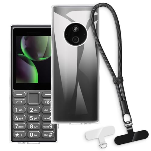 OAGELIM 2-in-1�ی�P�[�X�ƃ��X�g�X�g���b�v HMD 210 4G 2026 �Ƃ̌݊������� ���O���\�ȃ��j���[�h�t���d�b�J�o�[�A����~�ߕ����h�~�O���b�v�n���h�� (�N���A + �u���b�N)