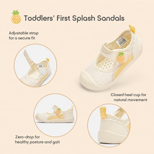 Image of Balabala Baby Toddler Walking Shoes Boys Girls Slip On Sandals Kids Water Shoes Barefoot Shoes Breathable Mesh Lightweight