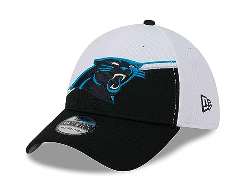 New Era Men's White/Black Carolina Panthers 2023 Sideline 39THIRTY Flex Hat