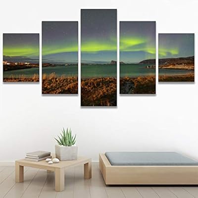 SIGNWIN 5 Panel Canvas Wall Art Astronomy &...