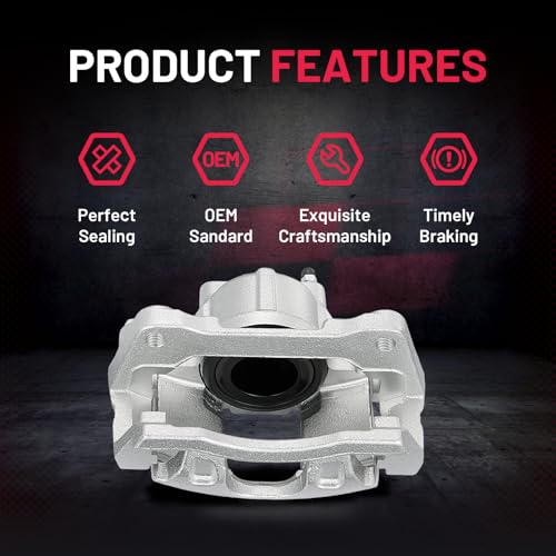 Image of BDFHYK 18-B5484 18-B5485 Front Disc Brake Caliper Assembly Compatible with Dodge Grand Caravan /Journey /Nitro 2011 2013-2016, Compatible with Jeep Wrangler JK 2013-2018, 2.4L 3.6L 3.7L 4.0L l4 V6 2pcs
