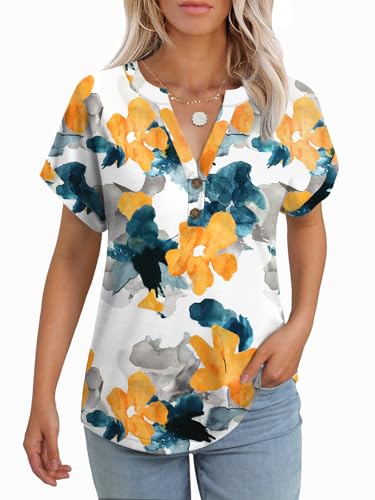 Save 40% on Women's V-Neck Henley Tops - Use Code UTMRSQMD