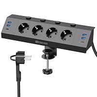KEAGAR Tischsteckdose Klemmbar 4-Fach, Einzeln Schaltbar, USB C PD 20W – Ansicht 8