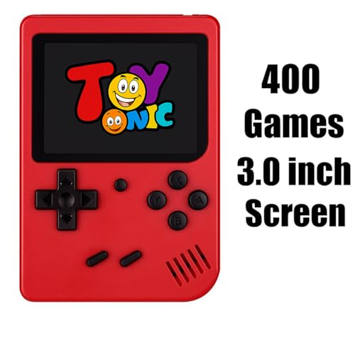 Image of TOYTONIC Rechargeable Handheld Gaming Console for Kids 400 Built-in Classic Video Games Portable Retro Game for Boys 7-14 Years TV Output Support Toys for 8-12 Years Gifts for Boys Multicolour