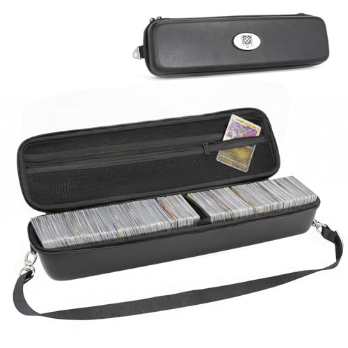 Portable Card Game Storage Case Holds 1350 Cards, Water-Resistant Zipper & Removable Dividers, Compatible with MTG, TCG, Cards Against Humanity & All Standard Playing Card