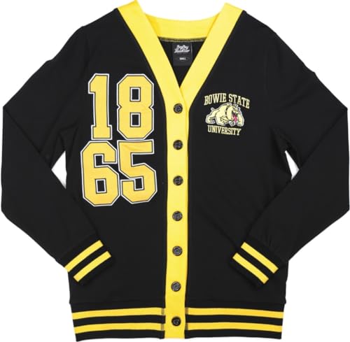 Big Boy Bowie State Bulldogs S10 Womens Cardigan [Black] - ID#65744-15-85-0-0