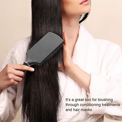 Fixbody Paddle Brush With A Large Cushion, Smoothing Detangling Brush For Long Thick Hair, Both Wet & Dry - Black Mate #TOP5