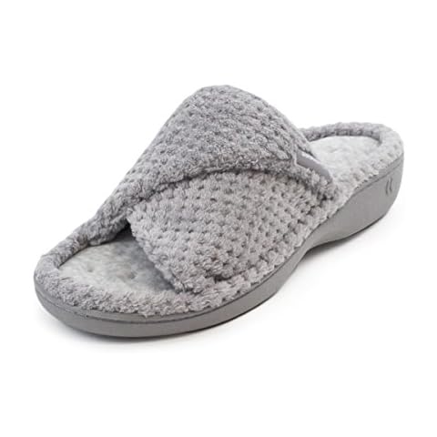 isotoner Ladies Popcorn Open Toe Slippers Cover