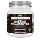 Pure & Essential Collagen Hydrolysat Peptide aus zertifizierter Weidehaltung - Premium Rinder Kollagen Protein Pulver, Optimale Löslichkeit, 400g