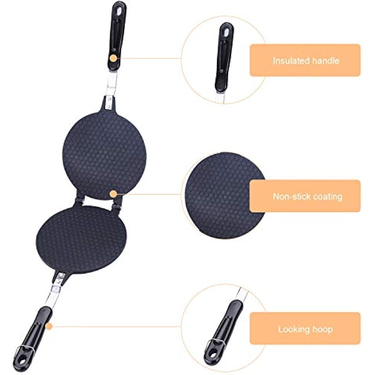 Egg Roll Maker Waffle Cone Maker, Nonstick Gas Kitchen Appliance, Multifunctional Crispy Omelet Pan, 15.16 x 6.69 Inches