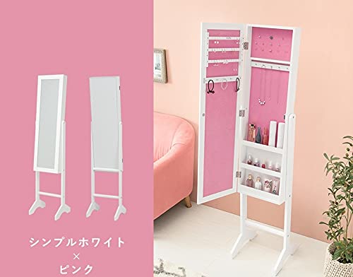 Amazon｜アクセサリー収納ミラー ミラー アクセサリー 収納 ジュエリー