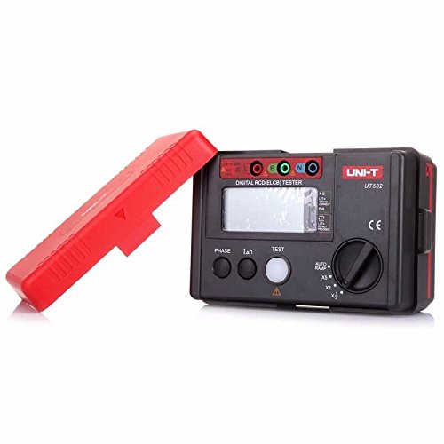 SATMW UT582 Digital RCD (ELCB) Tester AUTO RAMP Leakage Circuit Breaker Meter with Mis-Operation Buzzer