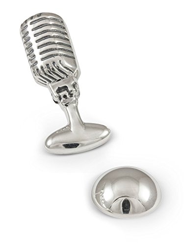 zaunick Micrófono Broche Plata 925 Hecha a mano