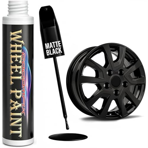 Matte Black Rim Touch Up Paint, Flat Black Wheel Paint Pen f