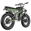 Freego Electric Dirt Bike, Electric Motorcycle for Adults,2000W Dual Motor/48V/40/55Ah,Dual Hydraulic Brake/Suspension,35MPH/68/108Mile,20x4 Fat Tires Off Road Electric Bike (Green/55Ah/F3 Pro Max) #1