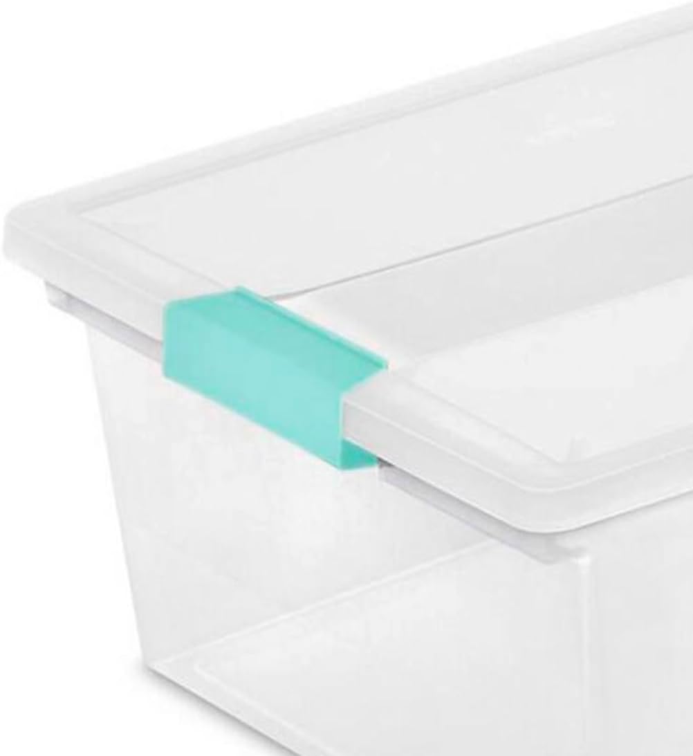 11.5 Quart Clear Plastic Storage Container Tote with Latching Lid (8 Pack) UK17479