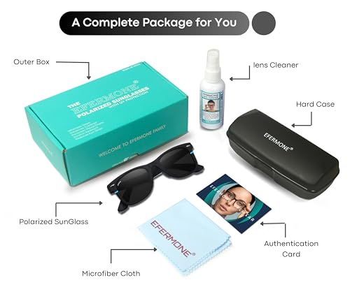 EFERMONE® Polarized Sunglass For Men and Women with advanced 400nm Dual Coat lens for UV protection and Vibrant Vision (Efer-7 series) - Image 7