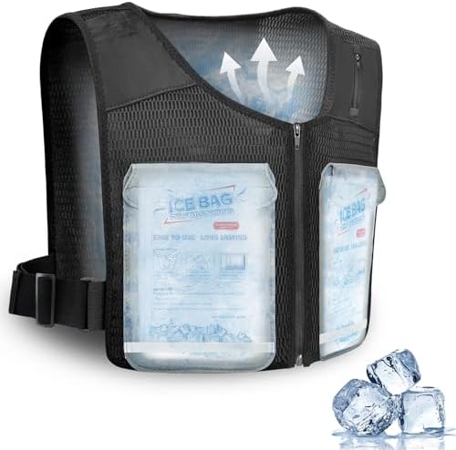 FERNIDA Chaleco refrigerante unisex reflectante ajustable con bol...