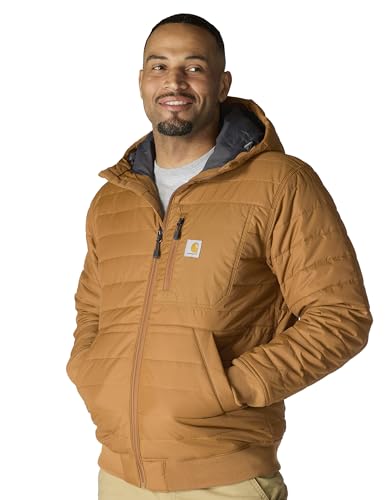 Image of Carhartt Men's Rain Defender Relaxed Fit Lightweight Insulated Hooded Jacket