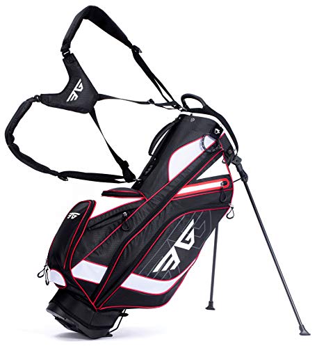 Eagole Super Light, Golf Stand Bag With 8 Pockets, One Cooler Pouch, 4.3 Lb., Black #TOP1